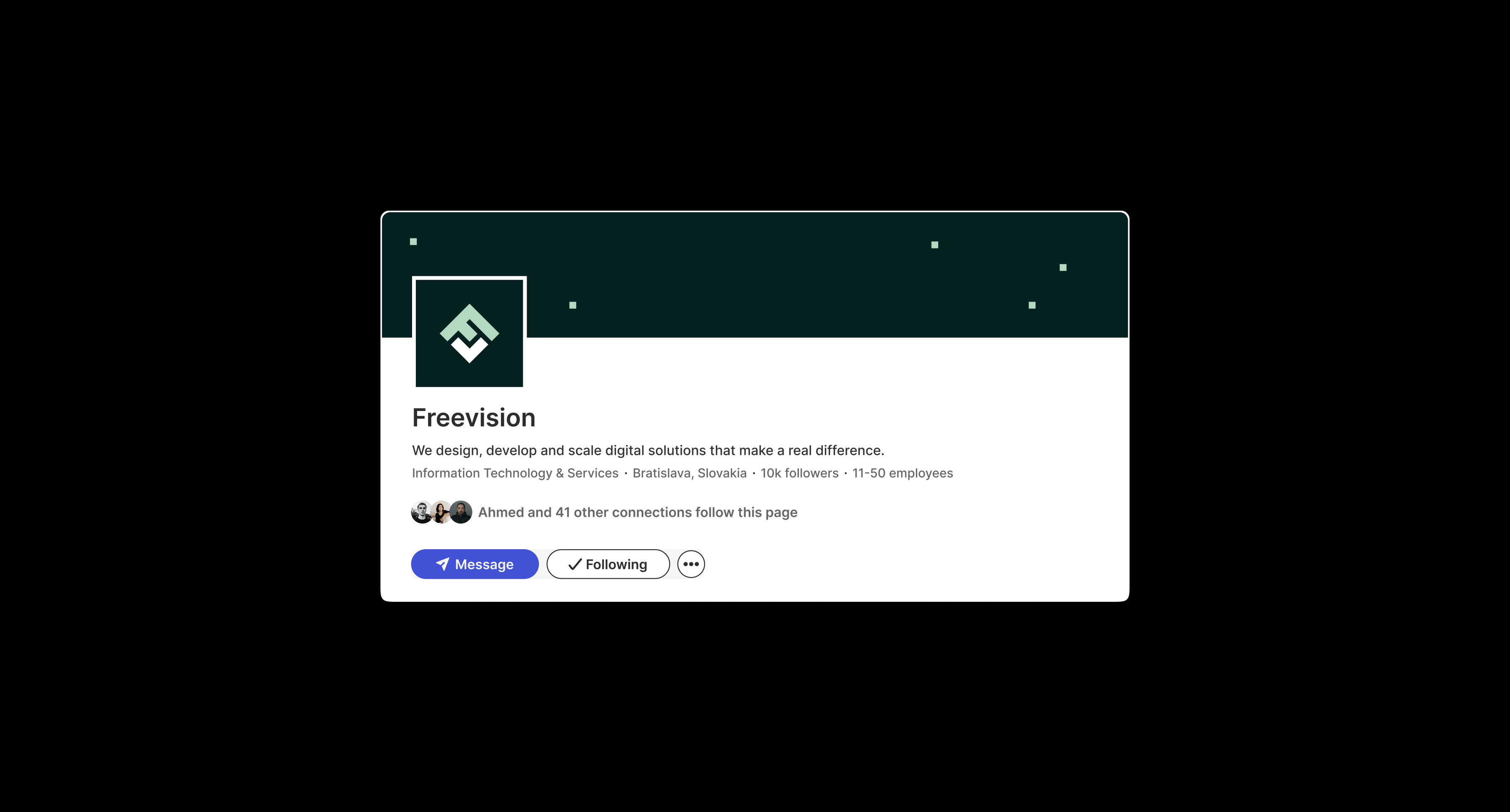 Freevision LinkedIn profile