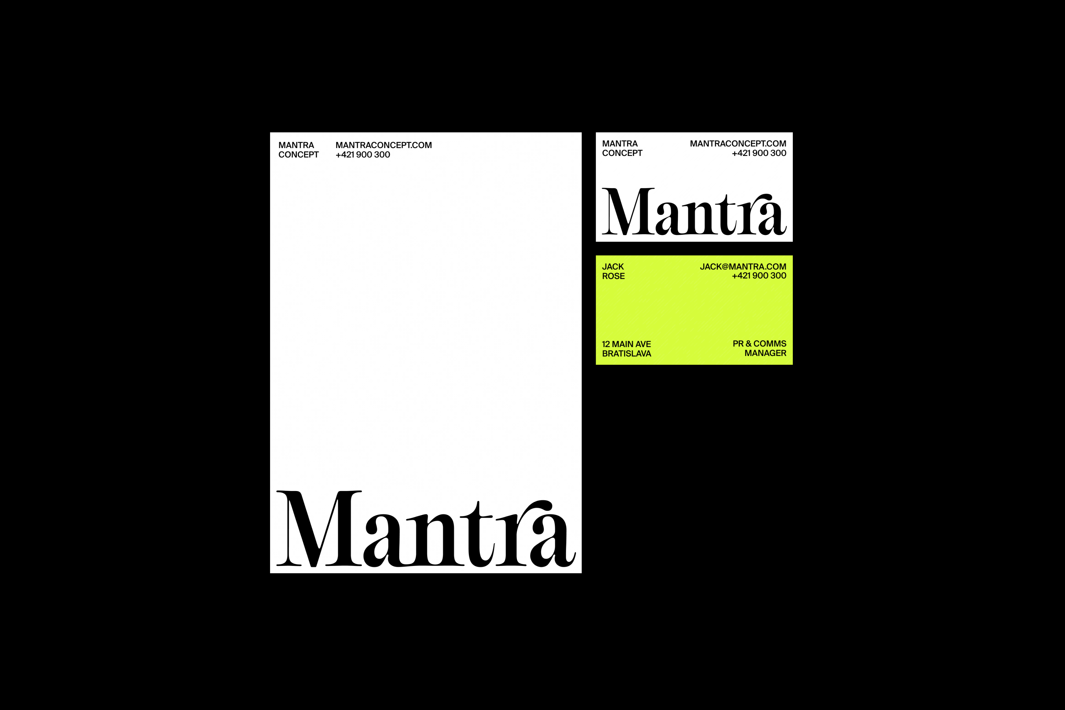 Mantra logotype on black