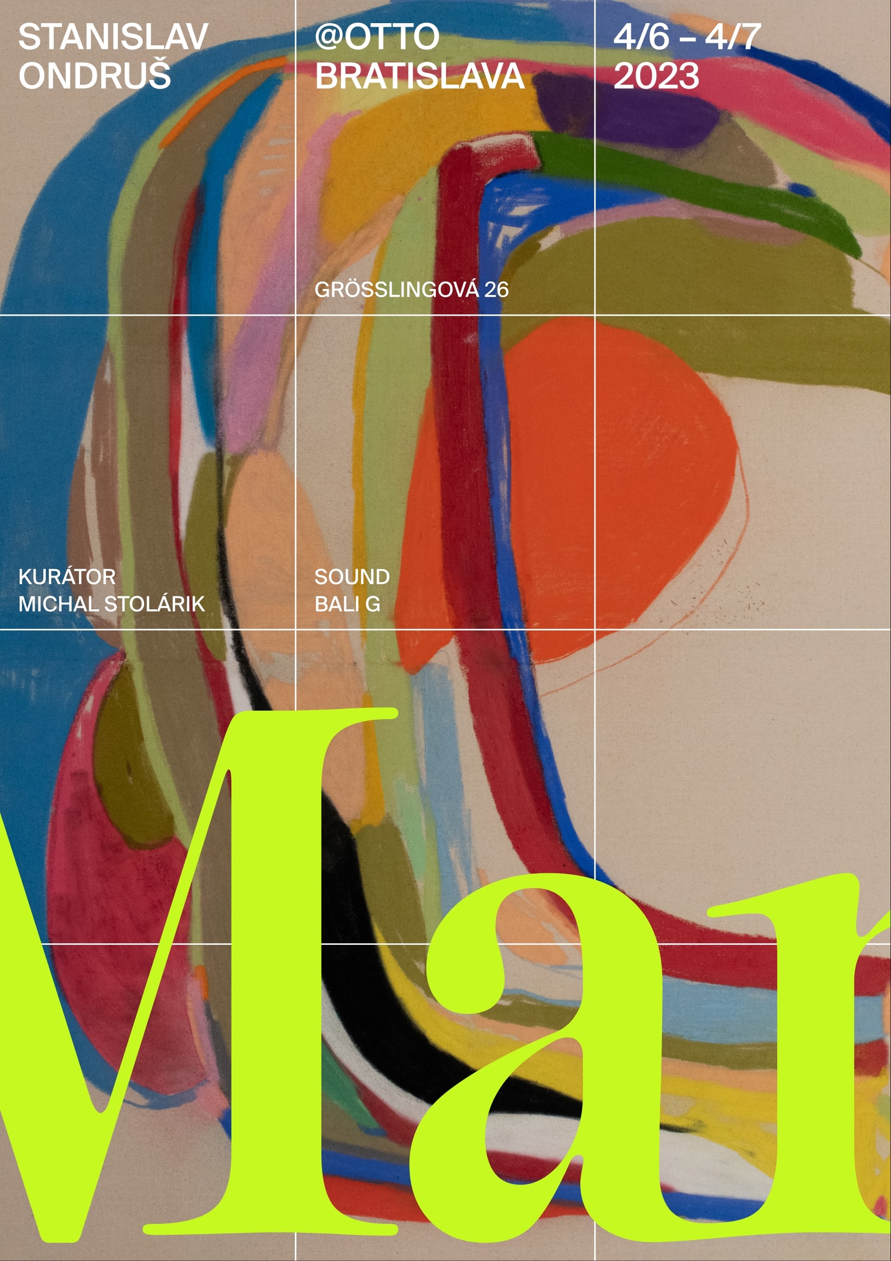Exhibition poster for Stanislav Ondruš at OTTO Bratislava