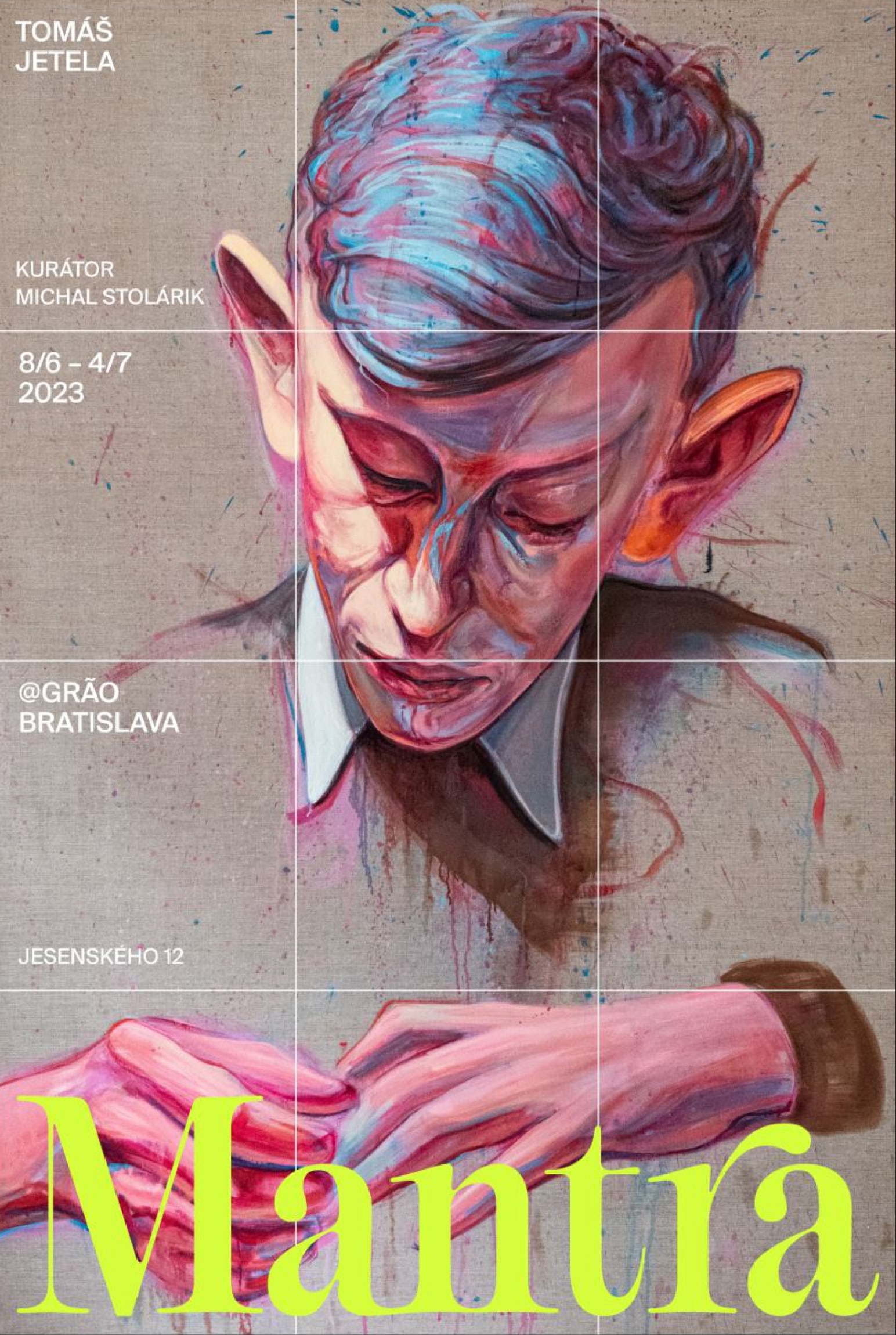 Mantra exhibition poster for Tomáš Jetela